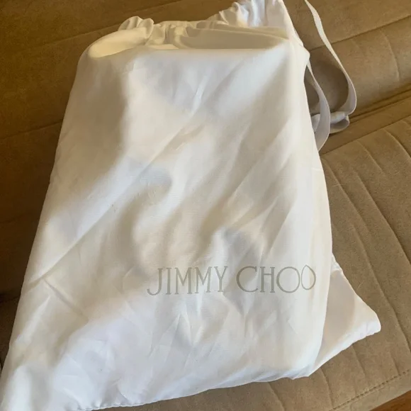 NWOB Jimmy Choo White Embellished Knit Sneakers sz 39